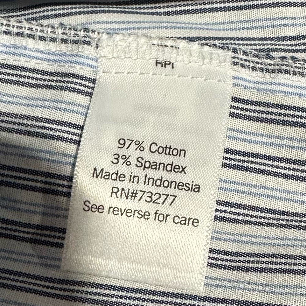 NWT Croft & Barrow women’s blue striped button down shirt Sz PXXL - Picture 5 of 6